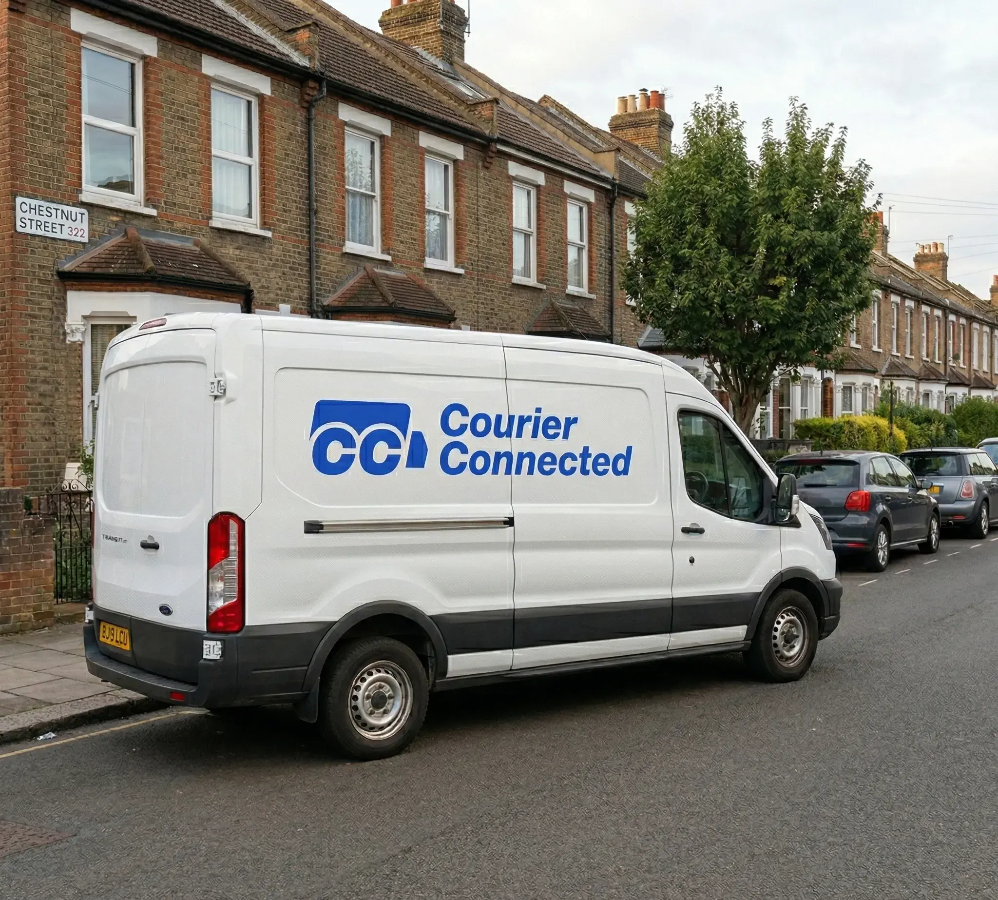 CourierConnected branded van on a London street